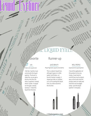 Organic liquid eyeliner